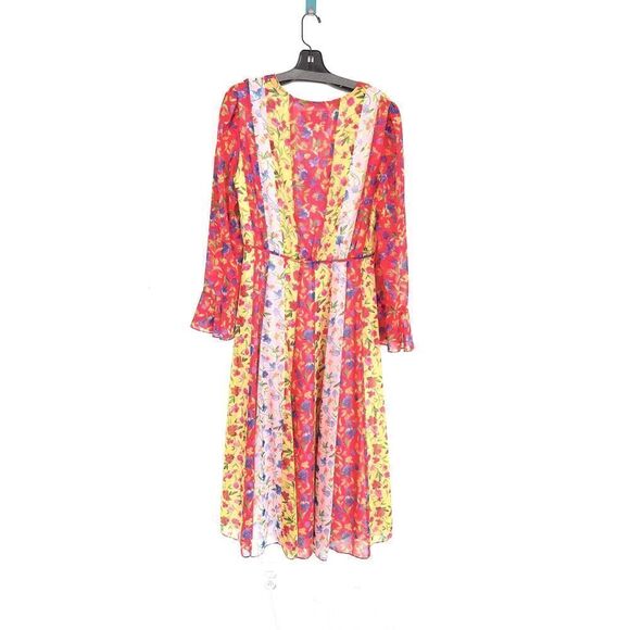 Carolina Herrera Multicolor Long Sleeve Midi Dress US8 - Picture 9 of 9